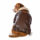 Превью Куртка из кожзама для собак 2XL коричневый (унисекс)