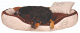 Превью Лежак для животных и Bonzo иск. замша, коричневый/бежевый 120х80х30 см