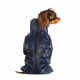Превью Дождевик с мембраной и резиновой молнией для собак Такса карликовая L синий (мальчик)