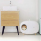 Превью Туалет-домик для кошек закрытый белый 64x45x45 5