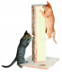 Превью Когтеточка-столбик для кошек Soria квадратной формы, бежевый, 45х80х45 см