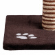 Превью Когтеточка-столбик для кошек Chocolato на подставке, бежевая/темно-коричневая 40х40х63 см 1
