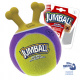 Превью Игрушка для собак Jumball теннисная резина, желтый/фиолетовый, 14 см