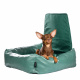 Превью Лежак для автомобильного сиденья для кошек и собак мелкого размера, зеленый, 60х60 см