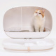 Превью Туалет-домик для кошек закрытый белый 64x45x45 2