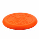 Превью Игрушка для собак Тарелка летающая диаметр 18 см малая оранжевая, толщина 2,3 см, для собак малых и средних пород (снаряд, пуллер) 1