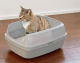 Превью Туалет для кошек с высоким бортиком, тройное дно, серый 50х38х24 см 6