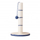 Превью Когтеточка-столбик для кошек Darsy на подставке с шариком из сизаля, бежевый/синий, 35х35х64 см