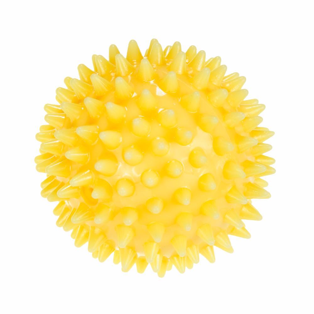 Petmax Игрушка для собак Мяч игольчатый, желтый, 7 см