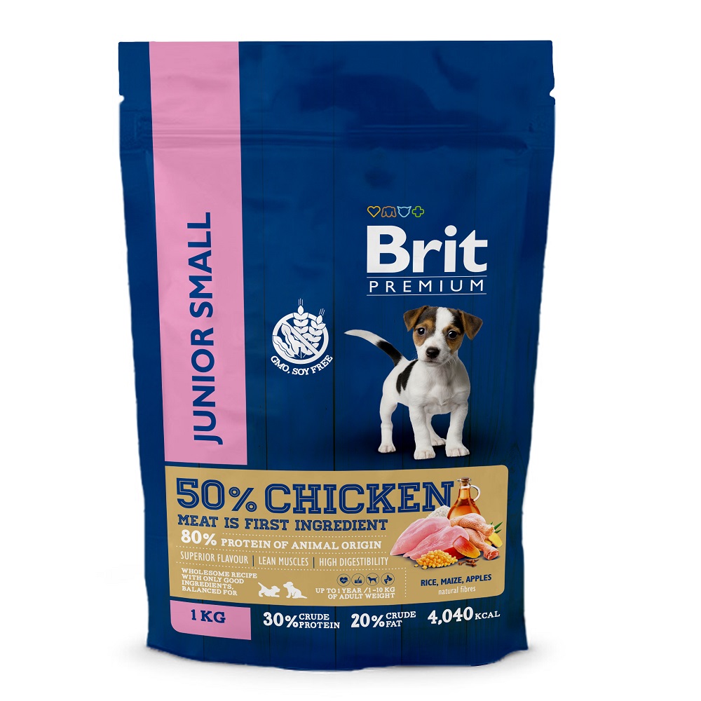 

Brit Premium Dog Junior Small сухой корм для молодых собак мелких пород с курицей, 1кг