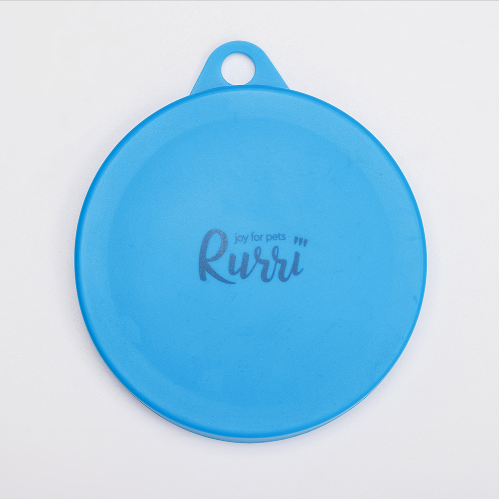 Rurri Крышка многоразовая силиконовая для хранения открытых консерв, 6,5х7,5х8,5 см, голубая