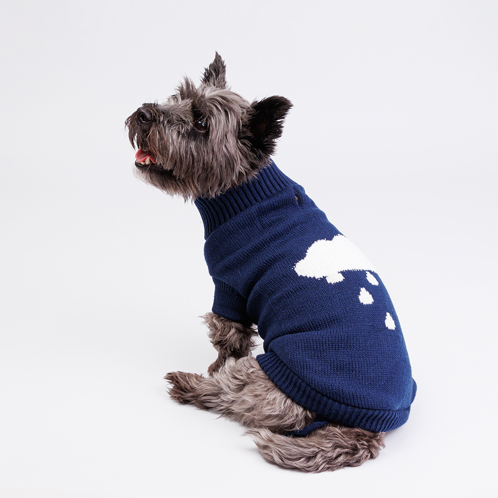 

Petmax Свитер для собак, 40 см, синий с облачком