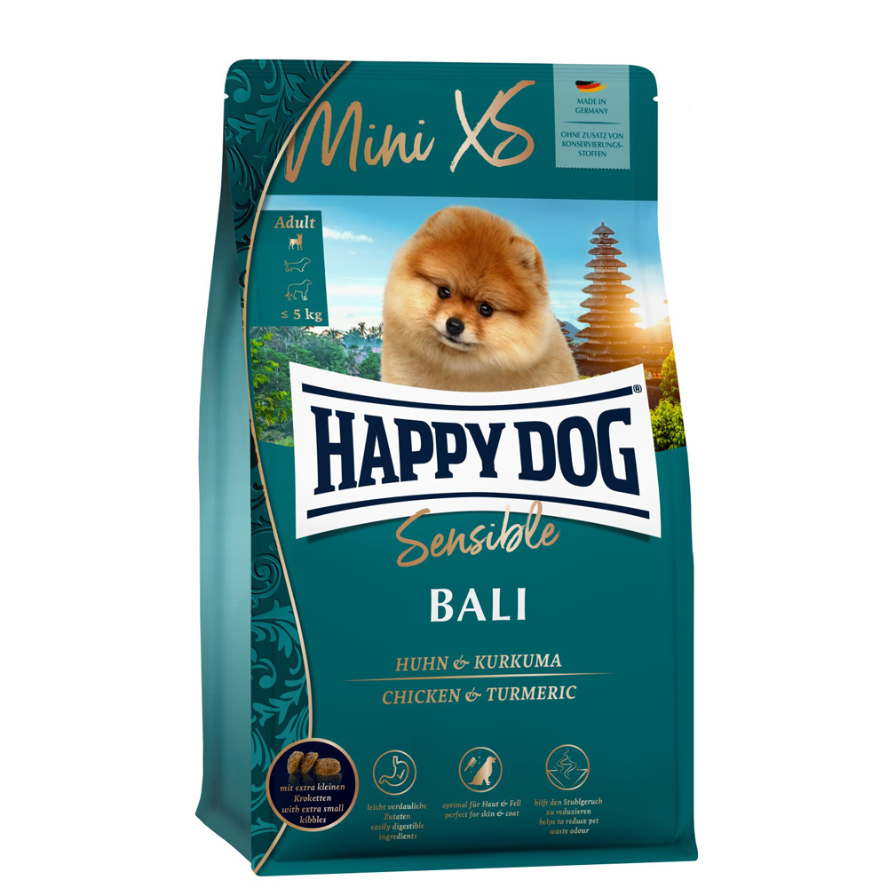 Happy Dog Supreme Mini XS Bali сухой корм для мелких собак с чувствительнымпищеварением 0,3кг