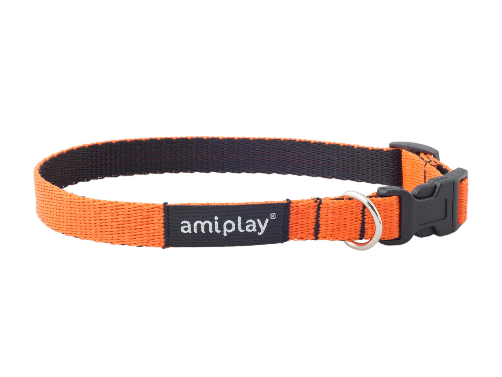 AmiPlay Ошейник регулируемый Twist M 25-40 [b] x 1,5см Оранжевый
