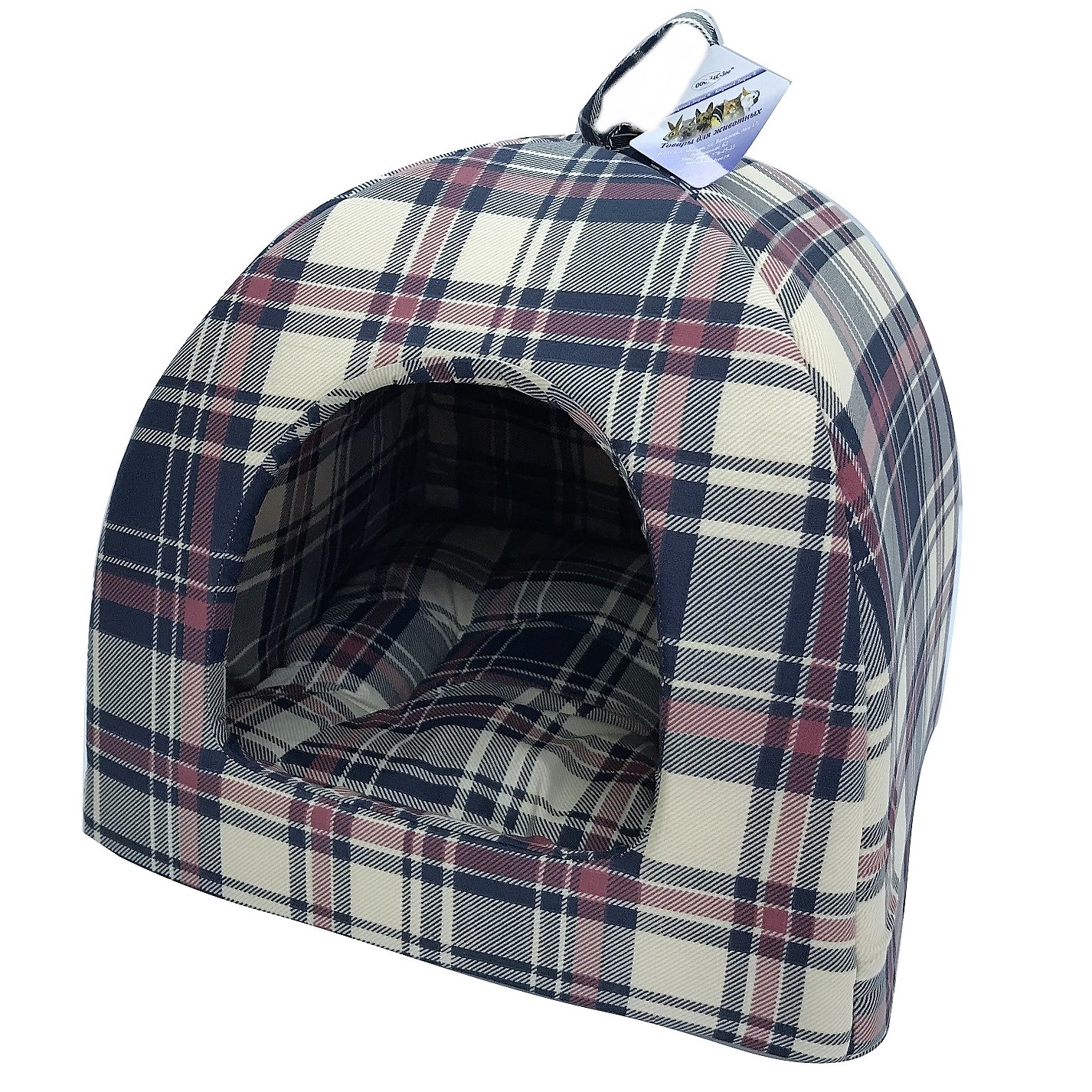 

Бобровый дворик Домик Клетка № 2 для кошек и собак мелких пород, 42x42x38 см, цвет в ассортименте