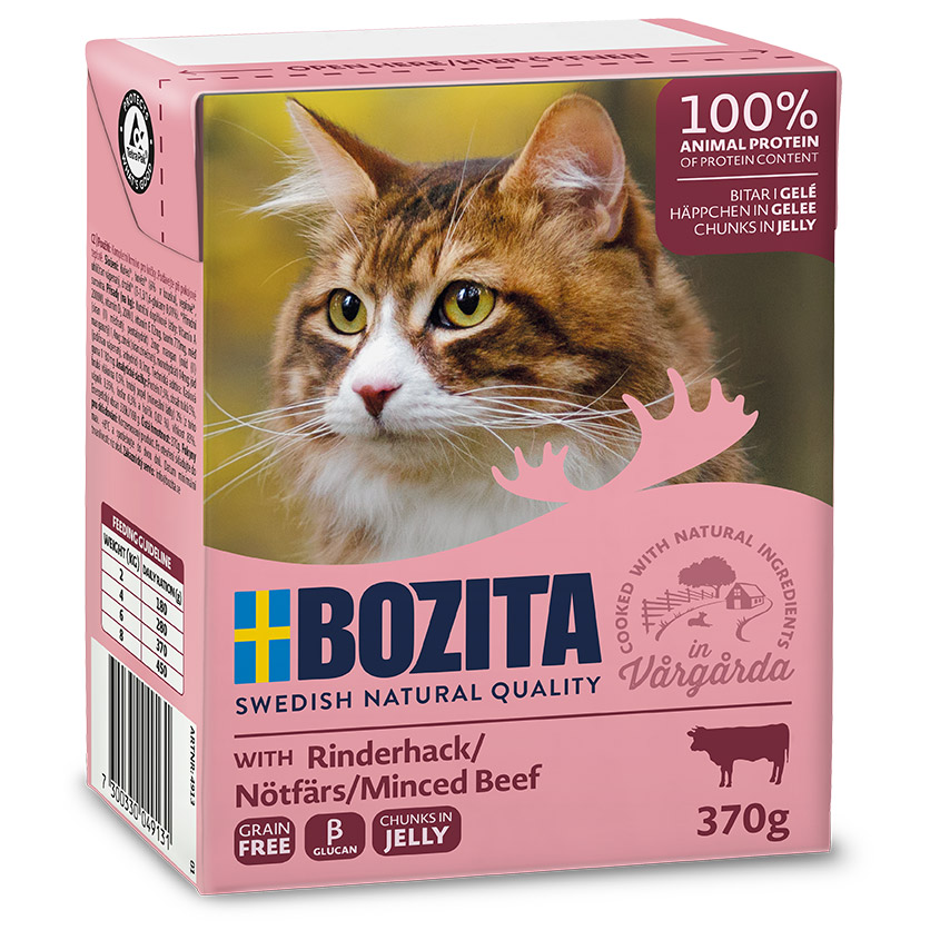 Bozita Влажный корм для кошек, с говядиной в желе, 370 г