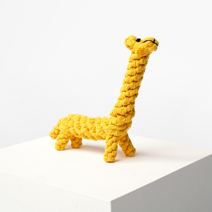 Barq Вязаная игрушка их хлопка - Animals, Модель: Giraffe (желтый)