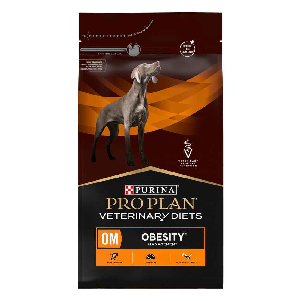 PRO PLAN® Veterinary Diets OM Obesity Management Сухой диетический корм для собак для снижения избыточной массы тела, 3 кг