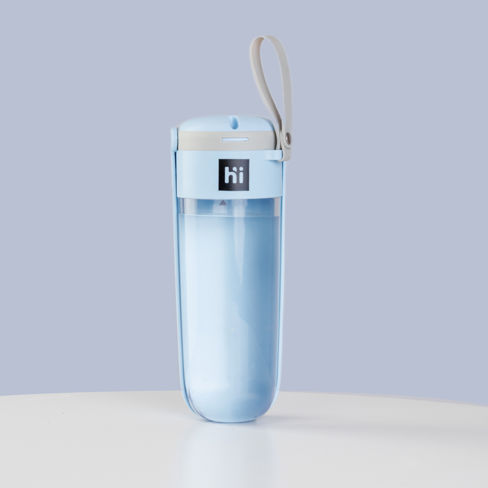 HiPet Бутылка для воды для кошек и собак, 420 мл, голубая