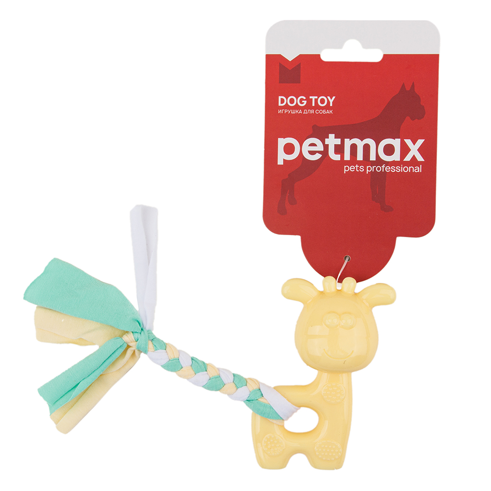 Petmax Игрушка для собак Олень с веревочным хвостом 9 см 
