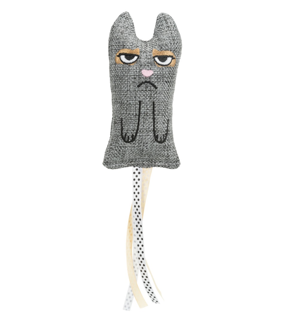 Trixie Игрушка для кошек Кошка с кисточками XXL, ткань, 15 см