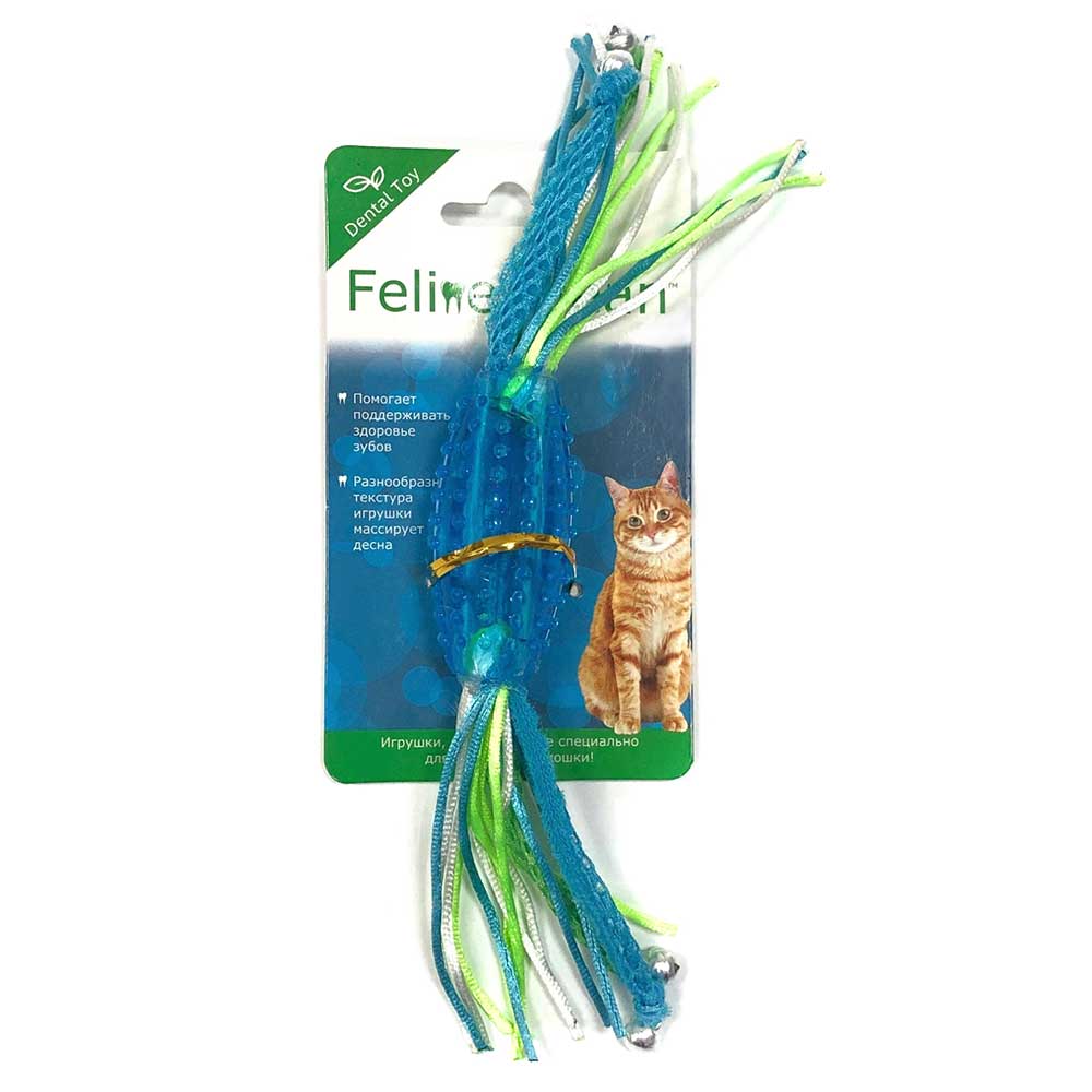 Aromadog Feline Clean игрушка для кошек Dental Конфетка прорезыватель с лентами,резина