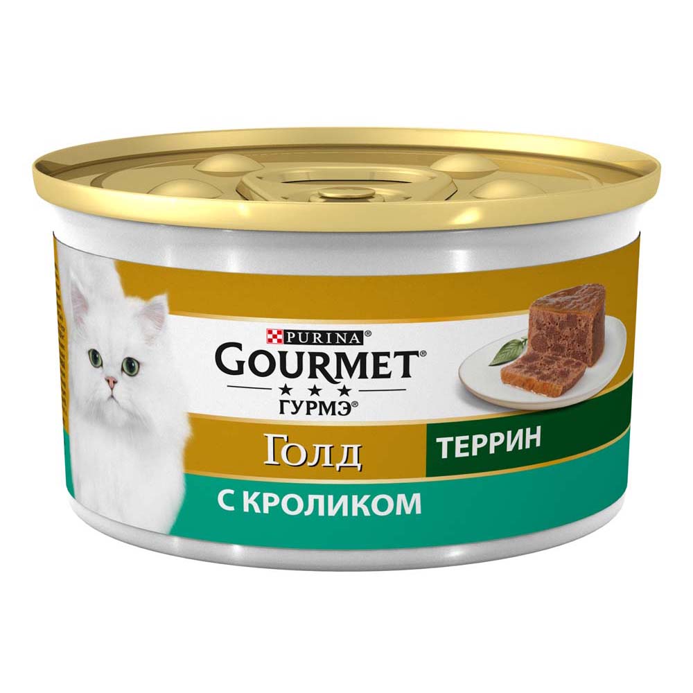 

Гурмэ® Влажный корм Голд Террин (кусочки в паштете) для кошек, с кроликом по-французски, 85 г