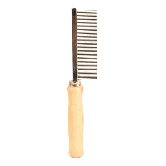 Trixie Расчёска с частым зубом 18 см с деревянной ручкой
