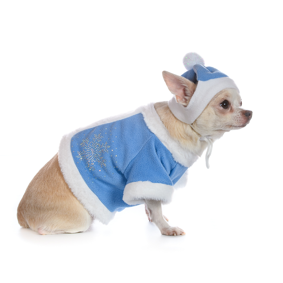 Petmax Колпак для собак Снегурочка S голубой (унисекс)