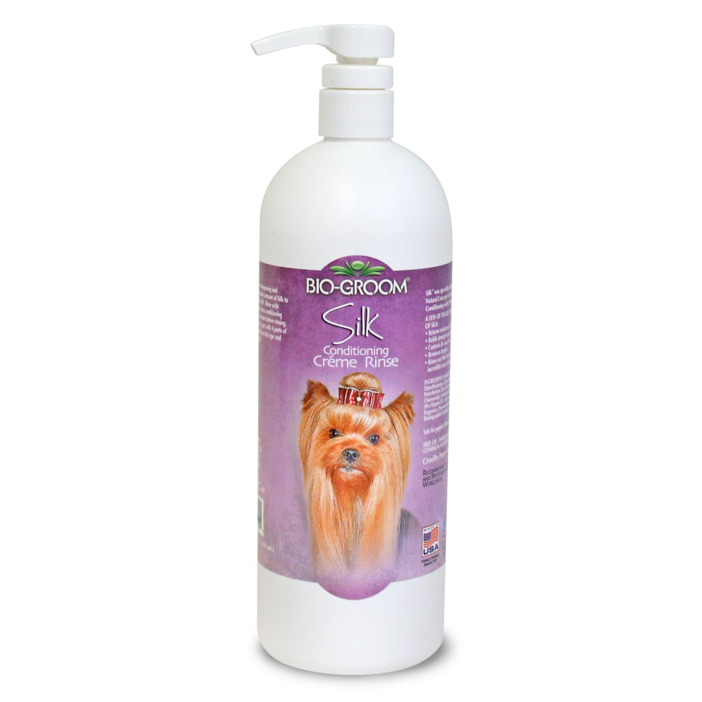 Bio-Groom Silk Condition Кондиционер-ополаскиватель для блеска и гладкости шерсти кошек и собак, 946 мл