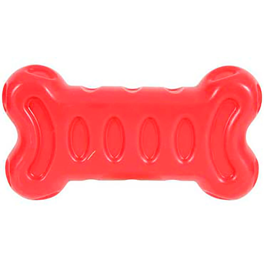 Zolux Игрушка из термопластичной резины Кость Бабл, 19 см, красная
