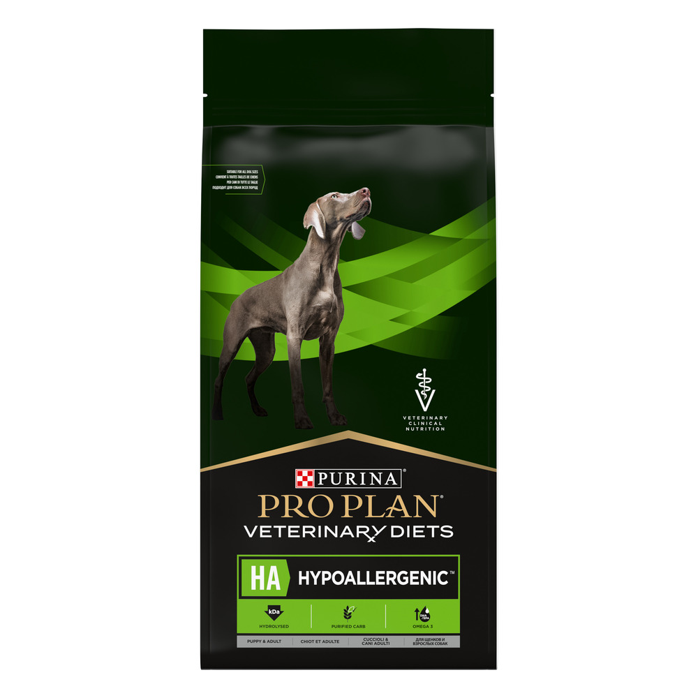 PRO PLAN® Veterinary Diets HA Hypoallergenic Сухой диетический корм для собак при пищевой непереносимости, 11 кг
