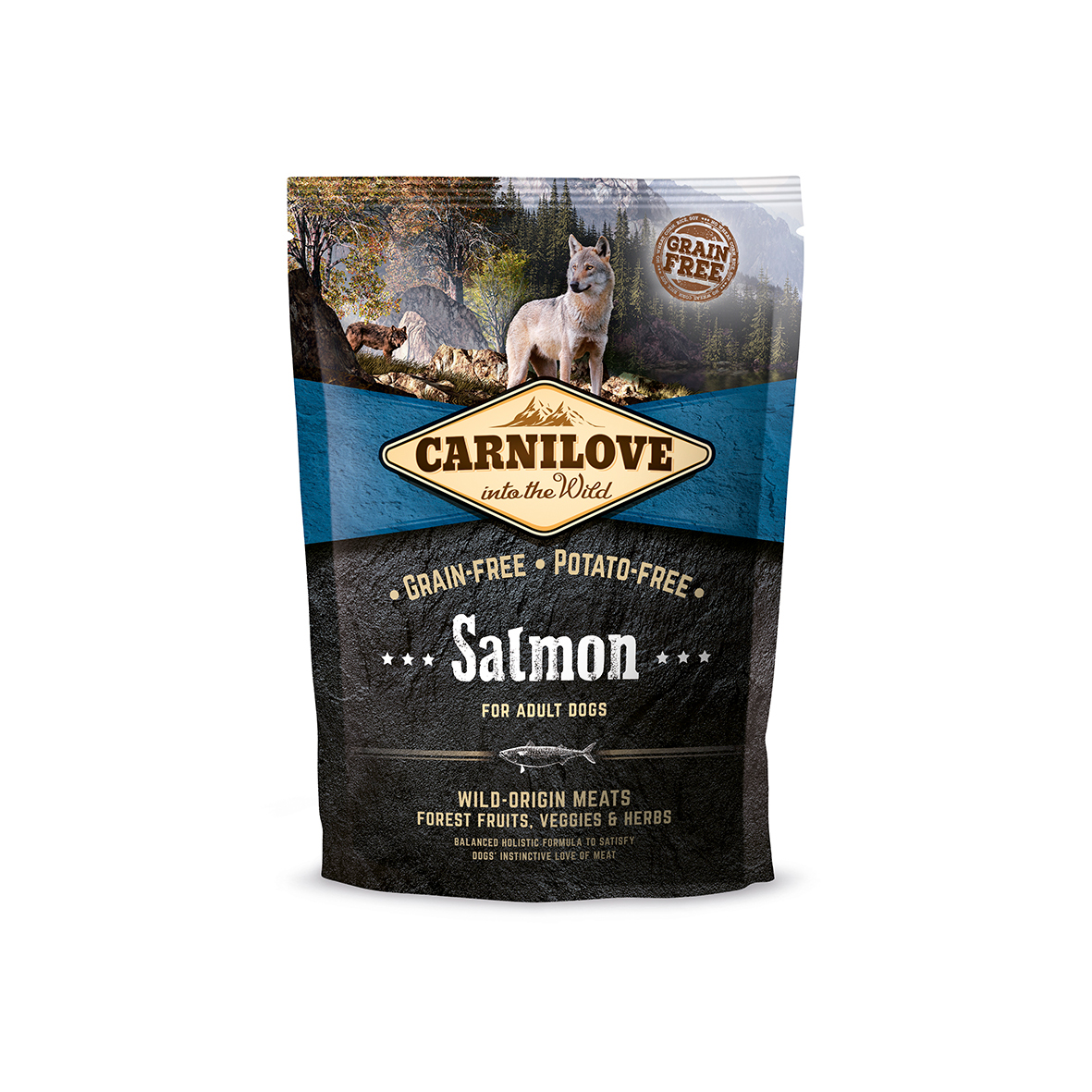 Carnilove Salmon for Adult корм для взрослых собак всех пород, беззерновой, с лососем, 1,5 кг
