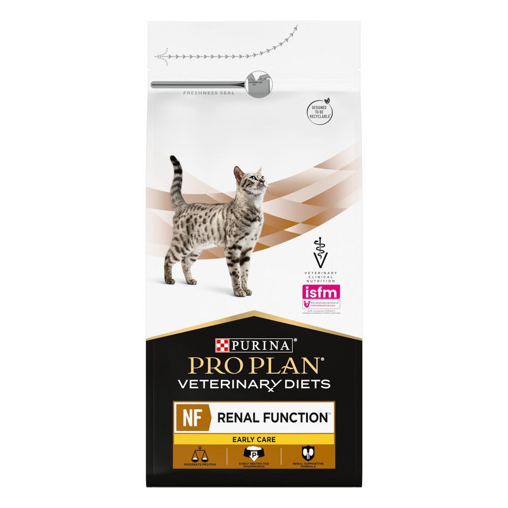 PRO PLAN® Veterinary Diets Veterinary Diets NF Renal Function Early care (Начальная стадия) сухой корм для взрослых кошек для поддержания функции почек при хронической почечной недостаточности, 1,5 кг