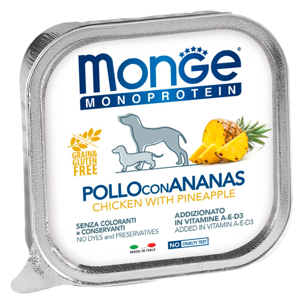 

Monge Dog Monoprotein Fruits консервы для собак, паштет из курицы с ананасом, 150г