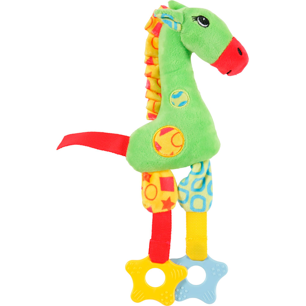 Zolux Игрушка плюшевая для собак Жираф, 38x19,5x5 см, зеленая