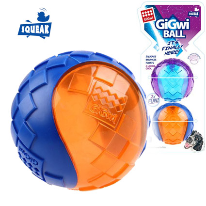 GiGwi Игрушка для собак Ball Два мяча с пищалкой (диаметр 6 см)