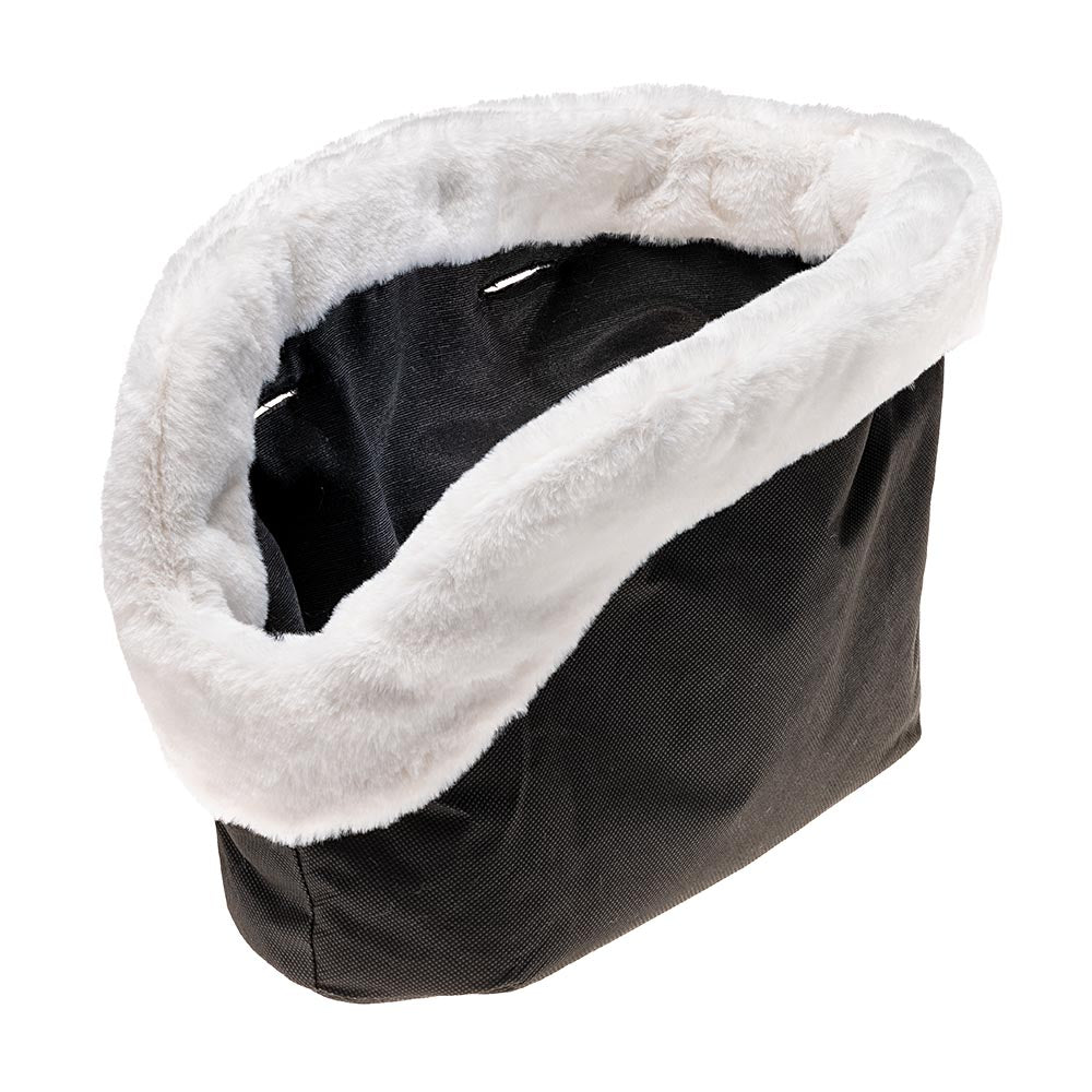 Ferplast Чехол для сумки-переноски с мехом для собак мелкого размера With-Me, 21,5x43,5x27 см, черно-белый