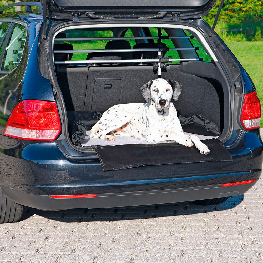 Trixie Подстилка в багажник для собак всех размеров, 95x75 см, черная-серая