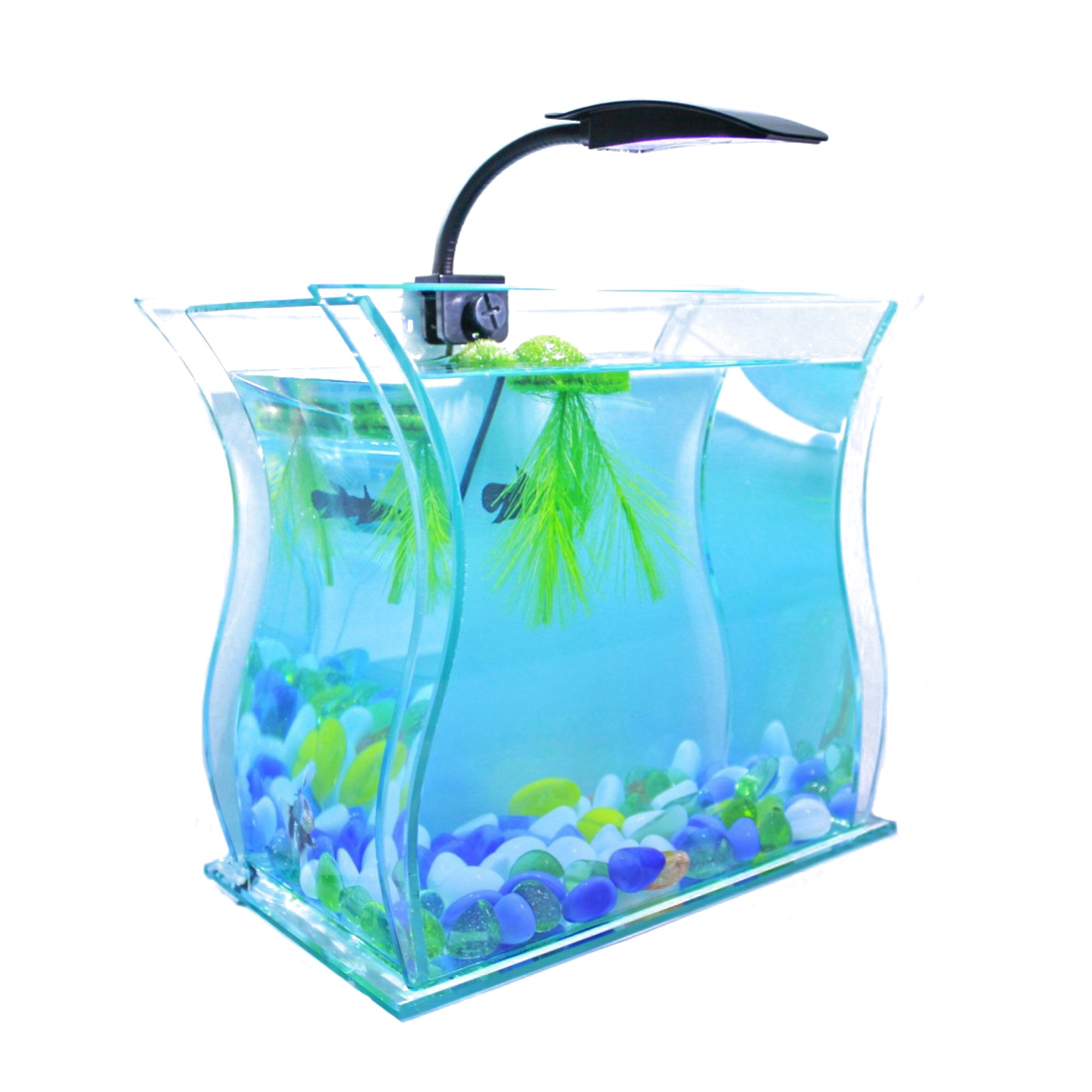 Meijing Aquarium Аквариум стеклянный, 4л со светодиодным светильником 2Вт