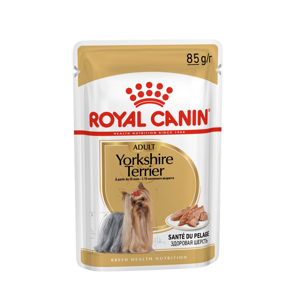 Royal Canin Yorkshire Terrier Adult влажный корм для собак породы йоркширский терьер с 10 месяцев, 85 г