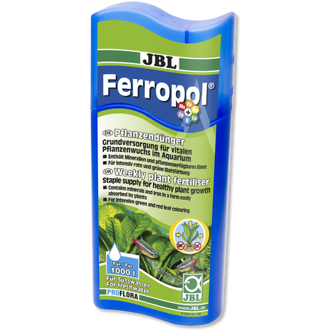 JBL Ferropol Базовое удобрение для растений в пресноводном аквариуме, 250мл, на 1000л 