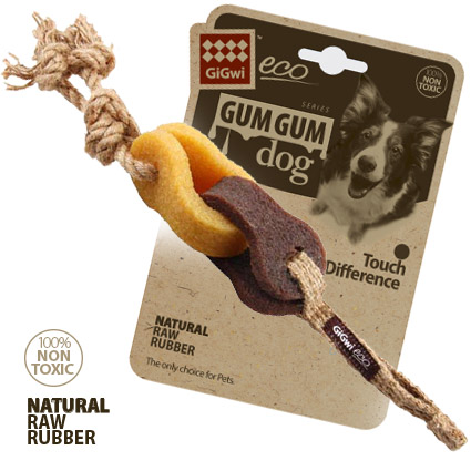 GiGwi Игрушка для собак Eco Gum Резиновая цепь 18 см