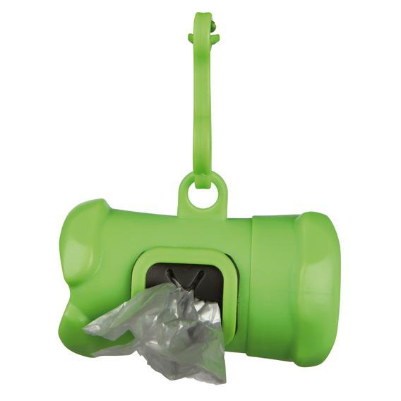 Trixie Контейнер пластиковый с карабином, с пакетами для уборки (15 шт. по 3 л) 21х11х5 см