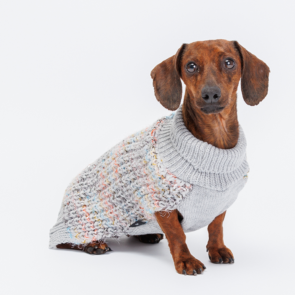 

Rurri Свитер вязаный для собак, 20 см, серо-голубой