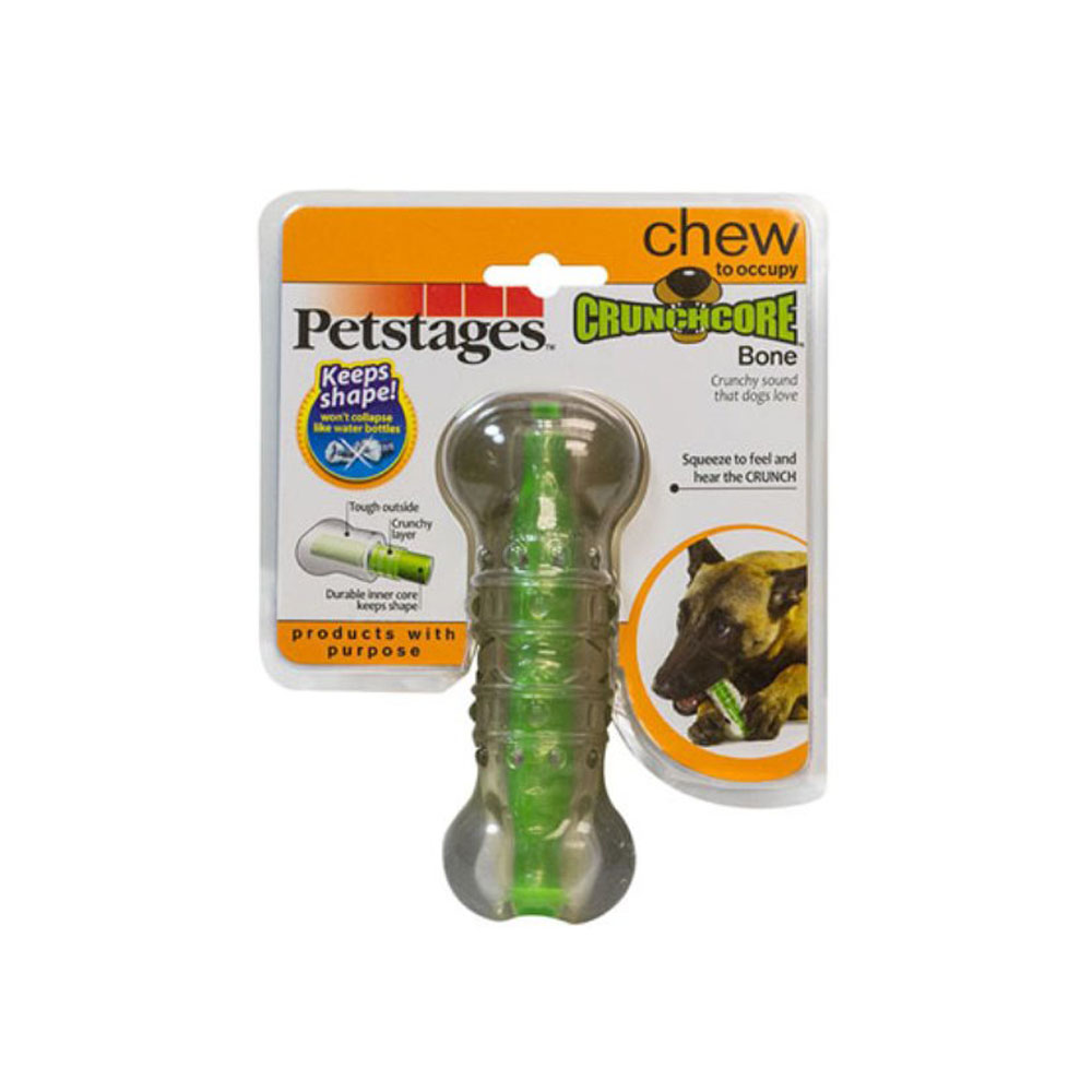 Petstages Игрушка для собак Хрустящая косточка резиновая средняя, 12 см
