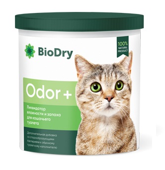 Biolatic BioDry ODOR+ Ликвидатор запахов и влажности для кошачьих туалетов 500г