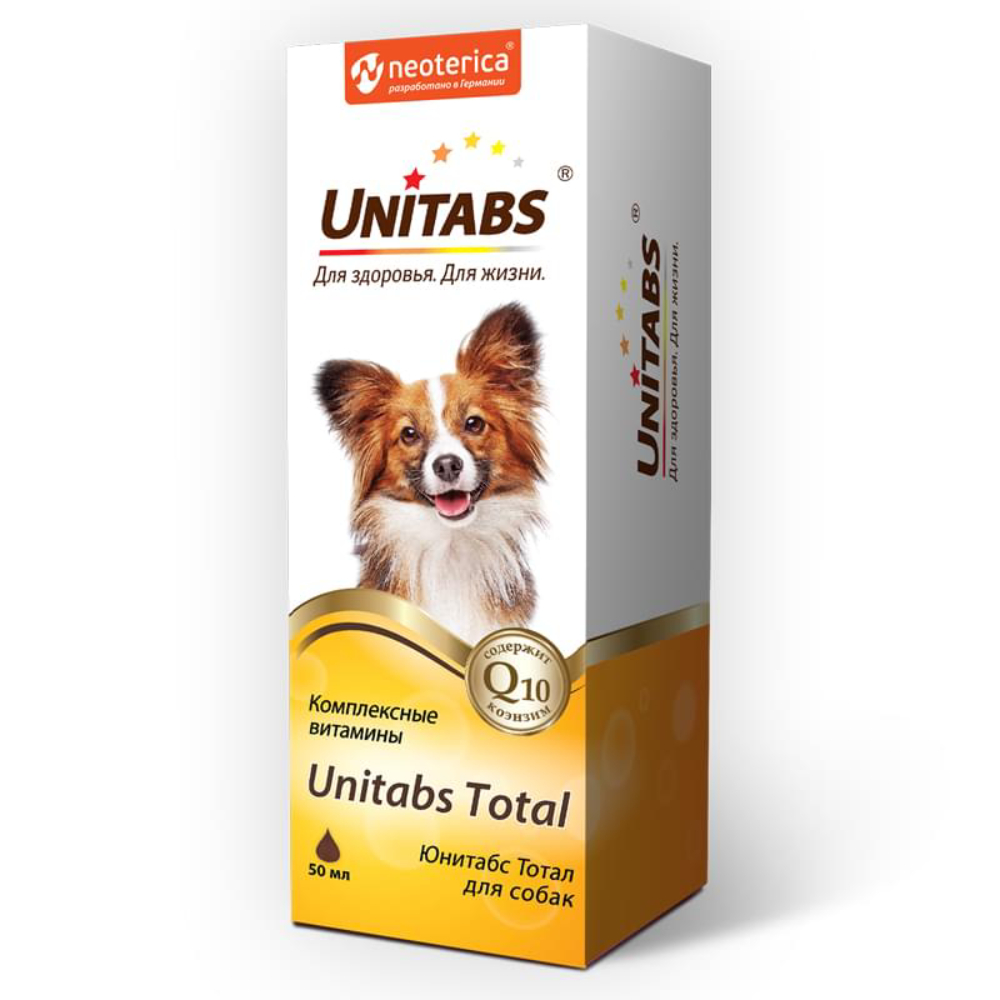 Unitabs Тотал витаминный комплекс с коэнзимом Q10 для собак, 50 мл 