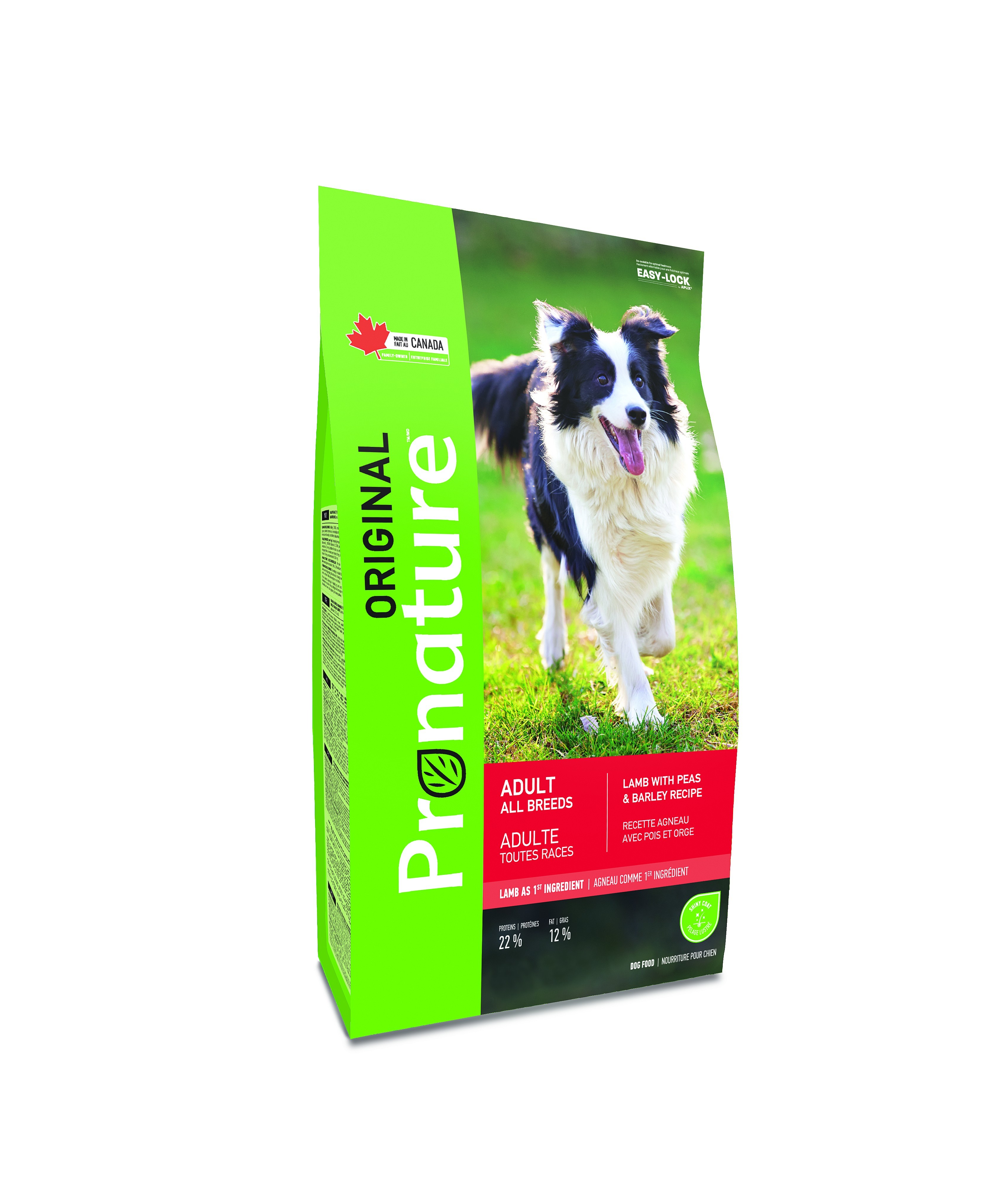 Pronature Original Adult All Breeds корм для собак всех пород старше 1 года, сягненком, горохом и ячменем, 2,27 кг