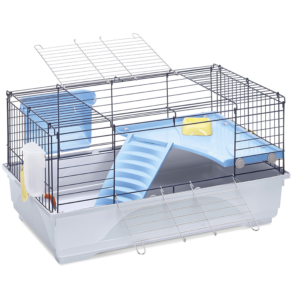 Imac Клетка для кроликов и морских свинок Ronny 80, 80х48,5х42 см, морозно-голубая